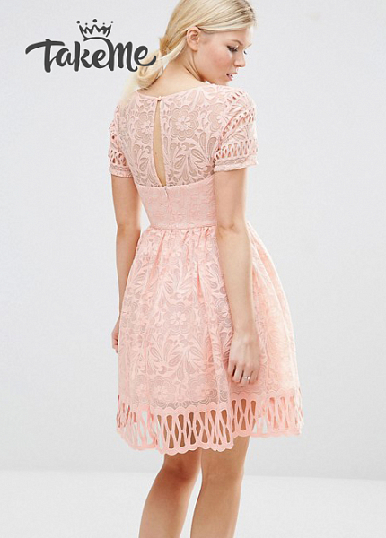 Прокат платья Розовое мини ChiChi для фотосессии и мероприятия в Москве