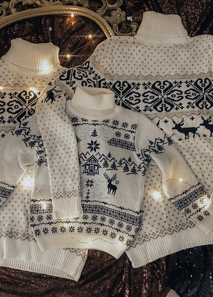 Прокат платья Комплект свитеров бежевый для фотосессии и мероприятия в Томске